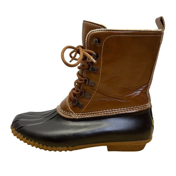 Esprit Women's Brown & Black Faux Fur Waterproof Oxford Harbor Winter Boots 9.5M - Picture 4 of 10